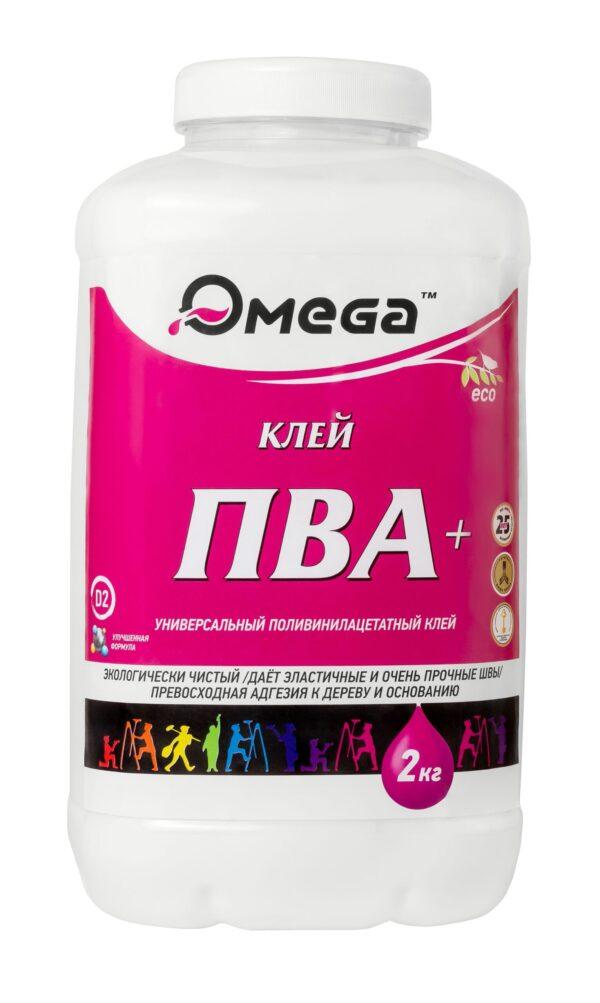 Клей ПВА-Плюс  2кг ОМЕГА (2,0л) 1
